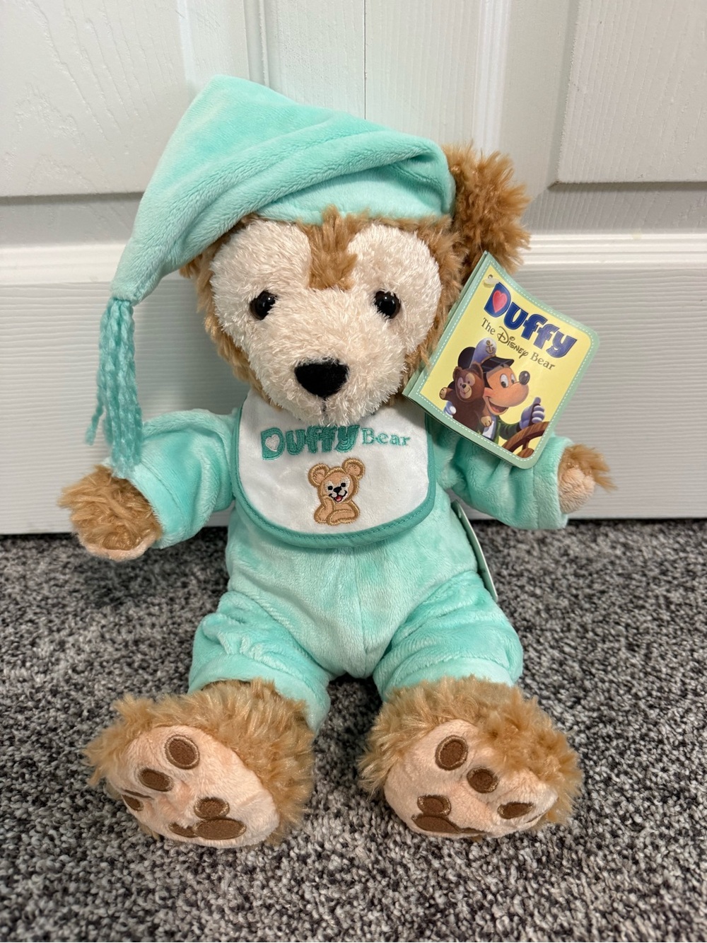 Disney Duffy 12 Inch Bear Plush Babies 1st Duffy Bear in Pajamas and Nightcap